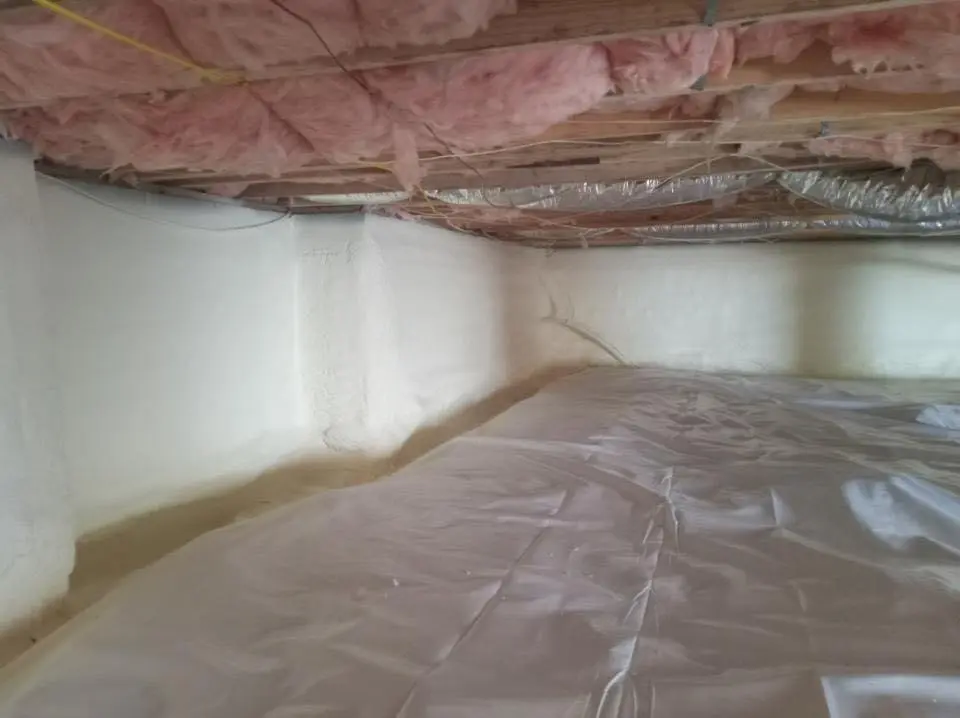 Crawl space encapsulation with closed-cell spray foam for Spray Foam Roofing in Oconomowoc