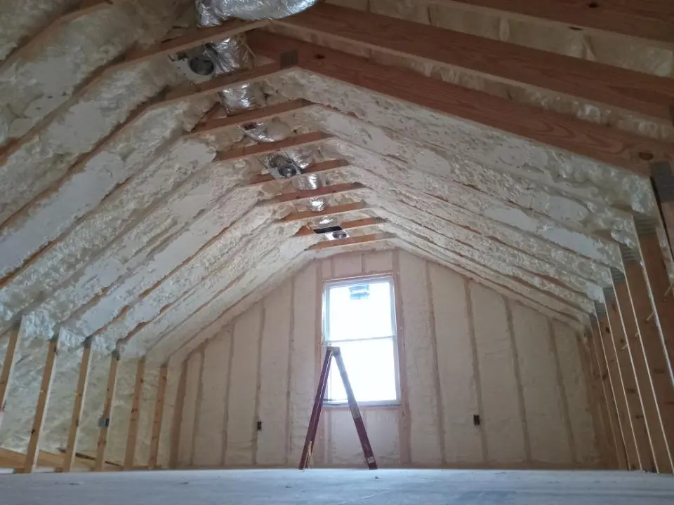 Spray foam roofing application for Crawl Space Insulation project in Oconomowoc